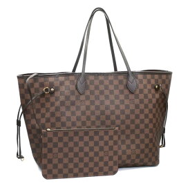 [返品OK] ルイヴィトン ネヴァーフルGM N41357 ダミエエベヌ トートバッグ ショルダーバッグ 肩掛けバッグ ブラウン 茶色 大容量 【中古】【送料無料】