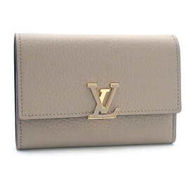 [返品OK] ルイヴィトン ポルトフォイユカプシーヌコンパクト M62159 トリヨンレザー ガレ 3つ折り財布 三つ折り財布 ベージュ 【中古】【送料無料】