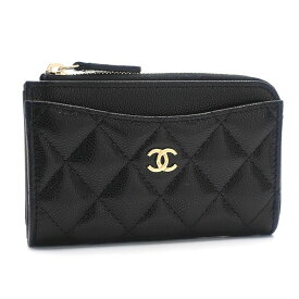 [返品OK] シャネル クラシックジップカードケース AP3179 キャビアスキン ブラック ゴールド金具 コインケース 小銭入れ ココマーク 【中古】【送料無料】