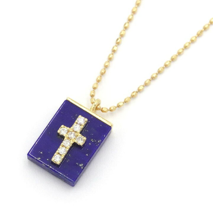 楽天市場】[返品OK] アーカー ココクロスラピスネックレス K18YG 
