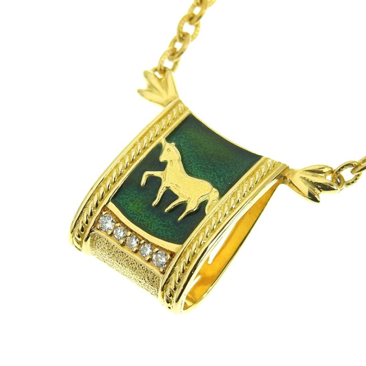 楽天市場】[返品OK]ヤーネス ホースモチーフネックレス ダイヤモンド