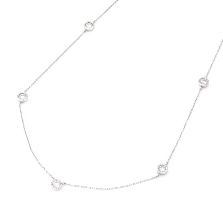 楽天市場】[返品OK]合計0.50ct天然ダイヤモンドネックレス 45cm Pt850 