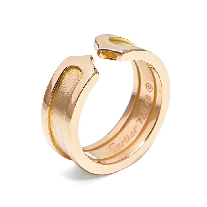 カルティエ C2リング #51 11号 K18WG ダイヤモンド 2Cリング  