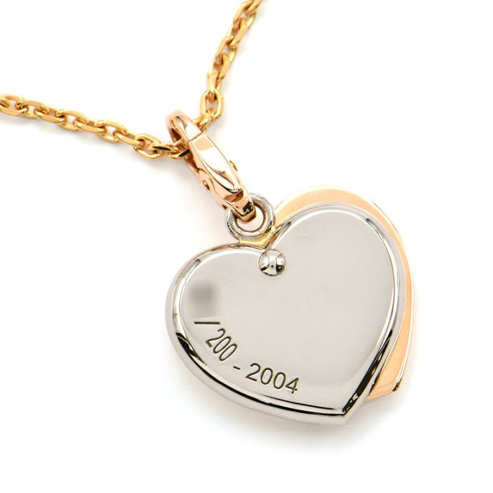 楽天市場】[返品OK]カルティエ ダブルハートチャームネックレス K18PG  