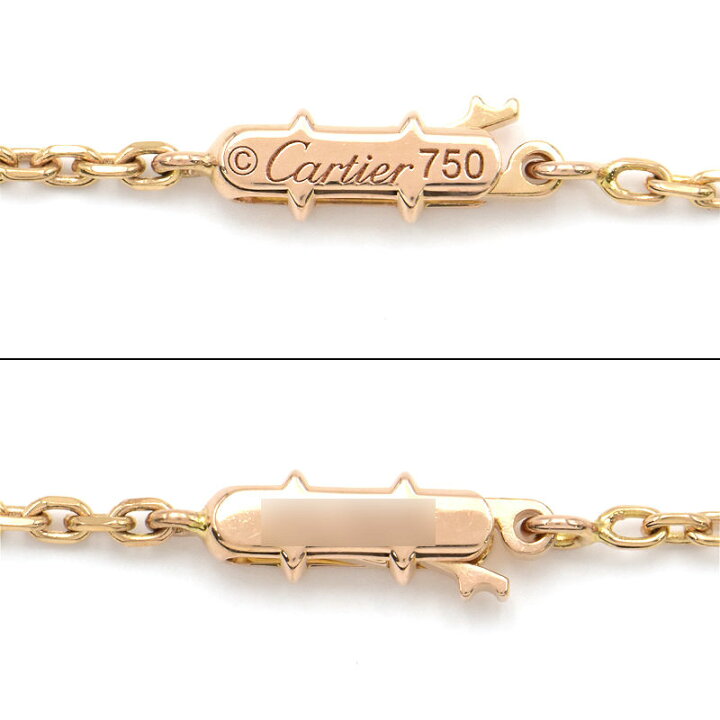 楽天市場】[返品OK]カルティエ ダブルハートチャームネックレス K18PG  