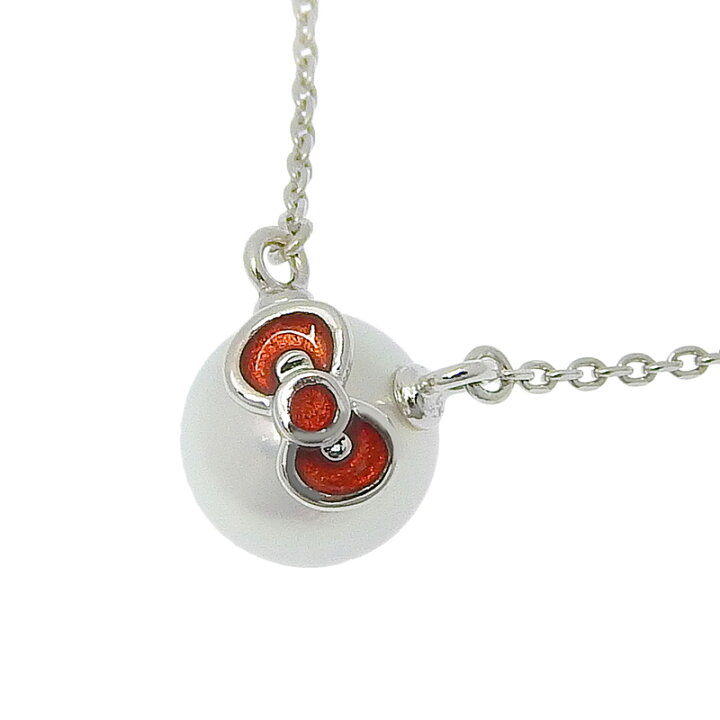 MIKIMOTO ミキモト ハローキティ コラボ K18パールネックレス 七宝 