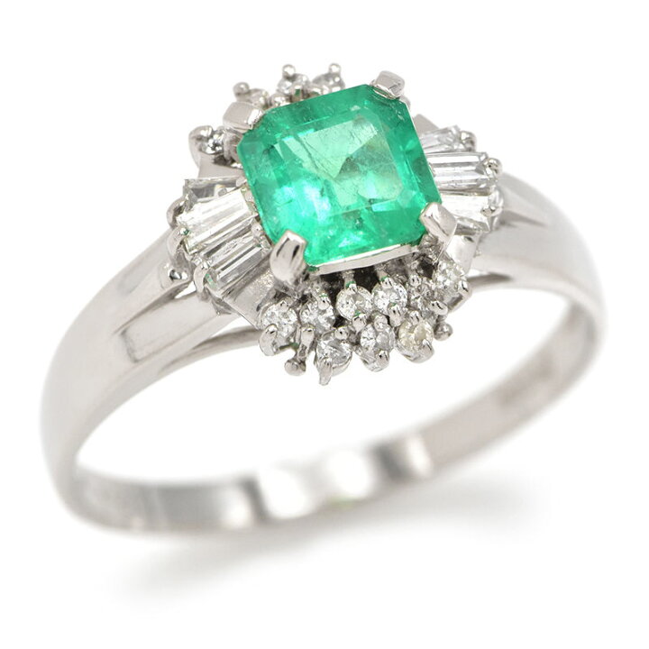 楽天市場】[返品OK] 0.94ct天然エメラルドリング 18号 Pt900 仕上済  