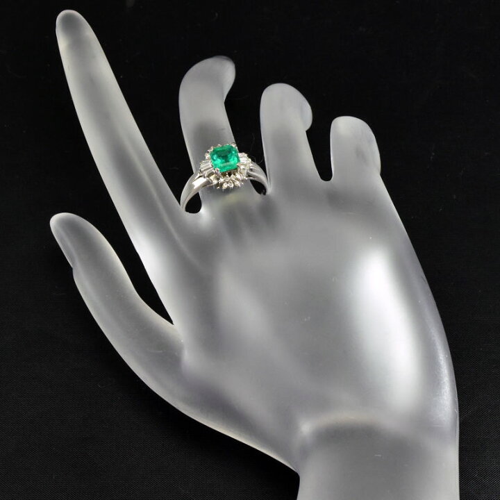 楽天市場】[返品OK] 0.94ct天然エメラルドリング 18号 Pt900 仕上済  