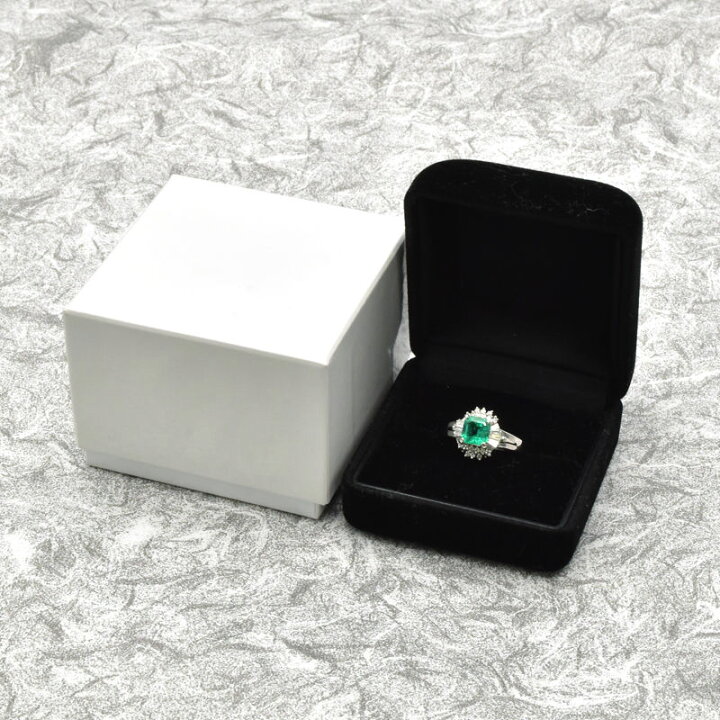 楽天市場】[返品OK] 0.94ct天然エメラルドリング 18号 Pt900 仕上済  