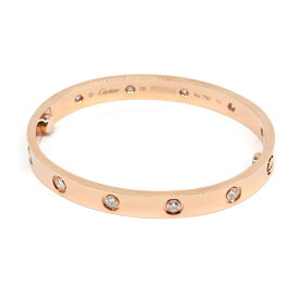 [返品OK] カルティエ ラブブレスレット サイズ16 新型 B6070216 K18PG 仕上済 合計0.96ct天然ダイヤモンド ピンクゴールド 地金29.3g【中古】【送料無料】