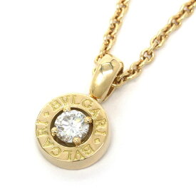 [返品OK] ブルガリ ブルガリブルガリネックレス K18YG ダイヤモンド BBネックレス 1粒ダイヤ イエローゴールド 地金約8.6g【中古】【送料無料】