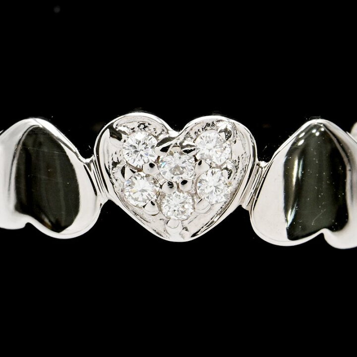 楽天市場】[返品OK] 0.05ct天然ダイヤモンドリング 9号 K18WG ハート  