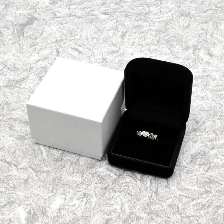 楽天市場】[返品OK] 0.05ct天然ダイヤモンドリング 9号 K18WG ハート  