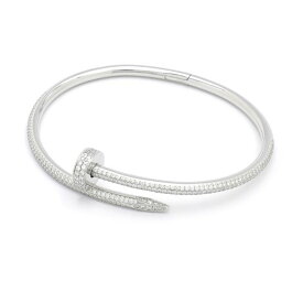[返品OK] カルティエ ジュストアンクルブレスレットクラシックモデル N6707318 #18 K18WG ダイヤモンド ホワイトゴールド 地金32.5g 【中古】【送料無料】