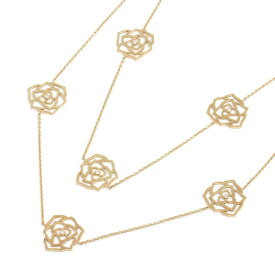 [返品OK] ピアジェ ローズネックレス G37U8403 K18PG ダイヤモンド ロングネックレス 薔薇モチーフ 100cm ピンクゴールド 地金31.6g【中古】【送料無料】
