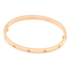[返品OK] カルティエ LOVEブレスレット スモールモデル B6047916 #16 K18PG 10Pダイヤ ラブブレスレット SM ピンクゴールド 地金17.3g 【中古】【送料無料】