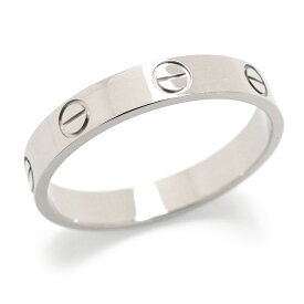 [返品OK] カルティエ ラブリング スモールモデル B4085158 #58 18号 K18WG ミニラブリング LOVEリング SM ホワイトゴールド 地金3.6g 【中古】【送料無料】