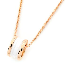 [返品OK] ブルガリ ビーゼロワンネックレス K18PG ホワイトセラミック B.ZERO1 ビー・ゼロワンネックレス ピンクゴールド 地金約10g 【中古】【送料無料】