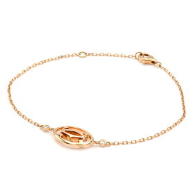 [返品OK] カルティエ ドゥーブルCブレスレット K18PG ダイヤモンド ロゴブレスレット 2Cブレスレット ピンクゴールド 地金2.7g 【中古】【送料無料】