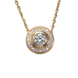 [返品OK] カルティエ Hカラー/VS-1/Excellent/0.23ctダイヤ ダムールネックレスLM N7424314 K18PG 1粒ダイヤ ピンクゴールド 地金3.5g 【中古】【送料無料】