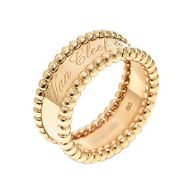 [返品OK] ヴァンクリーフ＆アーペル ペルレシニアチュールリング #50 9.5号 VCARN32450 K18RG 幅広リング ローズゴールド 地金8.0g【中古】【送料無料】