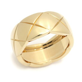 [返品OK] シャネル ココクラッシュコレクションリング ラージモデル #64 24号 J10574 K18YG マトラッセ イエローゴールド 地金13.4g【中古】【送料無料】