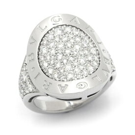 [返品OK] ブルガリ ブルガリブルガリリヴァンティングリング 10号 K18WG ダイヤモンド パヴェダイヤ ホワイトゴールド 地金約9.9g 【中古】【送料無料】