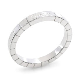 [返品OK] カルティエ ラニエールリング #61 21号 B4045061 K18WG 幾何学模様 スクエア 正方形 キューブ ホワイトゴールド 地金7.0g 【中古】【送料無料】