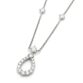 [返品OK] ハリーウィンストン ループランドルチェーンペンダント PEDPRNXLLP Pt950 ダイヤ ステーションネックレス 地金約8g 【中古】【送料無料】