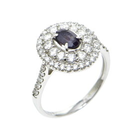 [返品OK] 0.51ct天然アレキサンドライトリング 12.5号 Pt950 0.77ct天然ダイヤモンド オーバルカット 変色効果 プラチナ 地金4.8g 【中古】【送料無料】