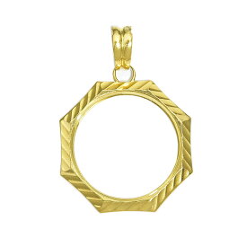 [返品OK] コイントップフレーム 内径21.8mm K18YG コイントップ枠 ペンダントトップ枠 ペンダントヘッド枠 イエローゴールド 地金6.7g 【中古】【送料無料】