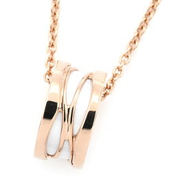 [返品OK] ブルガリ ビー・ゼロワンレジェンドネックレス K18PG ホワイトセラミック ビーゼロワンネックレス ピンクゴールド 地金約10g 【中古】【送料無料】