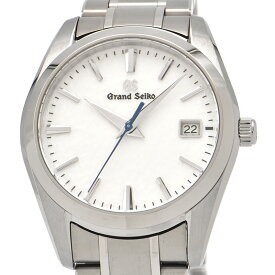[3年保証/返品OK] グランドセイコー メンズ SBGX355 9F62-0AR0 ブライトチタン 箱保 2024年 デイト ホワイト 雪白 クオーツ 腕時計【中古】【送料無料】