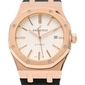 [3年保証/返品OK] オーデマピゲ メンズ ロイヤルオーク 15400OR.OO.D088CR.01 K18PG 箱保 裏スケ デイト シルバー 自動巻き 腕時計【中古】【送料無料】