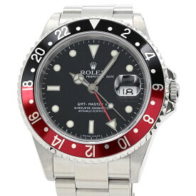 [3年保証/返品OK] ロレックス メンズ GMTマスターII 16710T D番 GMTマスター2 ブラック 赤黒ベゼル 黒赤ベゼル 自動巻き 腕時計【中古】【送料無料】