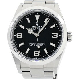[3年保証/返品OK] ロレックス メンズ エクスプローラー1 124270 ランダム番 エクスプローラー36 EX1 黒文字盤 自動巻き 腕時計【中古】【送料無料】