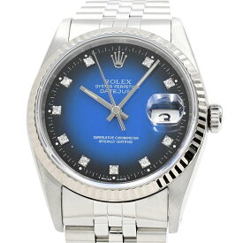 [3年保証/返品OK] ロレックス メンズ デイトジャスト 16234G SS/K18WG ダイヤインデックス ブルーグラデーション 自動巻き 腕時計【中古】【送料無料】