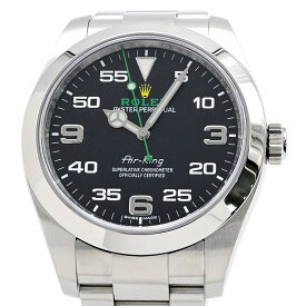 [3年保証/返品OK] ロレックス メンズ エアキング 116900 ランダム番 箱新ギャラ ブラックダイアル 黒文字盤 自動巻き 腕時計【中古】【送料無料】