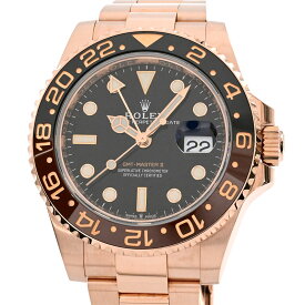 [3年保証/返品OK] ロレックス メンズ GMTマスター2 126715CHNR ランダム番 K18RG ギャラ付き 黒茶ベゼル ブラック 自動巻き 腕時計【中古】【送料無料】