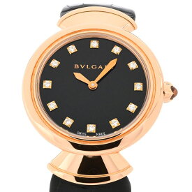 [3年保証/返品OK] ブルガリ レディース DVP30G 102841 ディーヴァ ドリーム K18PG ダイヤインデックス ブラック クオーツ 腕時計【中古】【送料無料】