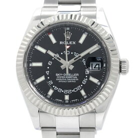 [3年保証/返品OK] ロレックス メンズ スカイドゥエラー 326934 ランダム番 K18WG 新ギャラ 2020年 ブラック文字盤 自動巻き 腕時計【中古】【送料無料】