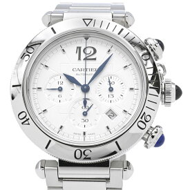 [3年保証/返品OK] カルティエ メンズ パシャドゥカルティエ WSPA0018 箱保 クロノグラフ パシャ 41mm シルバー 自動巻き 腕時計【中古】【送料無料】