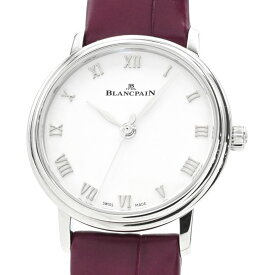 [3年保証/返品OK] ブランパン レディース ヴィルレ ウルトラスリム 6104-1127-95A 箱保 シースルーバック ホワイト 自動巻き 腕時計【中古】【送料無料】