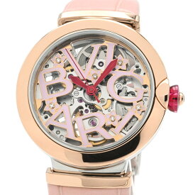 [返品OK] ブルガリ レディース ルチェア スケルトン LUP33SG 103108 SS/K18PG 箱保 ダイヤモンド 桜 日本限定100本 自動巻き 腕時計【中古】【送料無料】