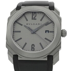 [3年保証/返品OK] ブルガリ メンズ オクト オリジナーレ BGO41T 102858 チタン 箱保 シースルーバック 日付 グレー 自動巻き 腕時計【中古】【送料無料】