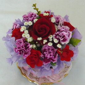 フラワーケーキ　S/ラベンダースイートピーケーキ 【バレンタインギフト】【ケーキフラワー】【結婚祝い 花】【誕生日 花】お花でできたケーキです。