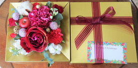 【フラワーケーキ】 ブルーマート☆ゴールドBOX　フラワーケーキ【クリスマスギフト】【誕生日】【結婚祝い】