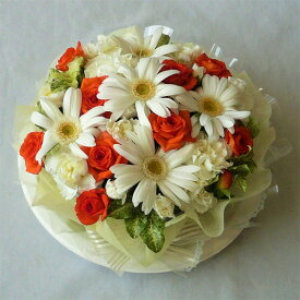 フラワーケーキ/ガーベラ・オレンジ　誕生日　御祝い