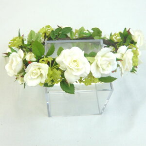 ウエディングブーケ/ブライダルブーケ/ヘッド花 花冠 白【ヘッドドレス】