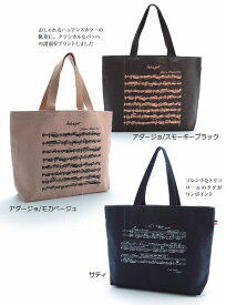 【プレゼント・贈答用に】 NAKANO・ナカノ / BG290 帆布トートバッグ バッハの譜面をプリントしました 各3種